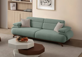 Atelier Del Sofa Bonjo Walnut - Sea Green
